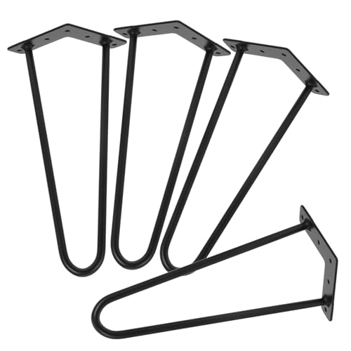 Uonlytech 4stücke Haarnadel Tischbeine Aus Eisen Stabile Möbelbeine Für Schreibtisch Nachttisch Und Couchtisch Modernes Minimalistisches Design Mit Bodenschonern Für -möbel von Uonlytech