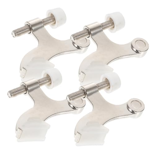 Uonlytech 4 Stück Verstellbarer Türstopper aus Massivem Zinklegierung mit Gummipuffer für Türscharniere für Schlafzimmer und Badezimmer Schützt Wände vor Beschädigungen und Installieren von Uonlytech