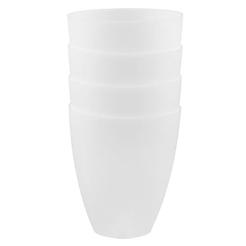 Uonlytech 4 Stücke Acryl Lampenschirm Stehlampe Tischlampe Ersatz Kunststoff Hängelampe Leuchtenschirm Kunststoff Pendelleuchte Schirm Hängeleuchte Ersatzschirm Ersatzlampenschirme Deko Weiß von Uonlytech
