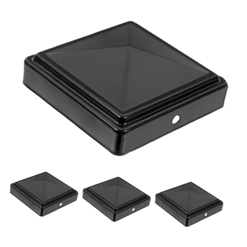 Uonlytech 4 Stücke Robuste Abdeckungen für Quadratische Holzpfosten Wetterbeständig und Langlebig für Garten und Terrasse von Uonlytech