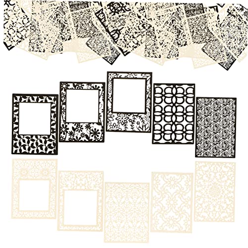 Uonlytech 40 Blatt Retro Design Scrapbook Papier DIY Bastelpapier mit Einzigartigen Mustern Präzise Geprägtes und Perforiertes Motivpapier für Planner Fotoalben Grußkarten und Dekoratives von Uonlytech