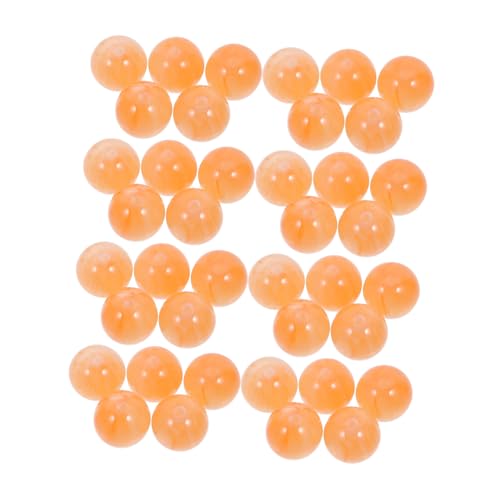 Uonlytech 40 Stück Armbandperlen winzige Perlen Pastell Basteln runden lose bunt Abstandsperlen Harzperlen farbenfrohe Perlen Harzperle für die Schmuckherstellung Yellow von Uonlytech