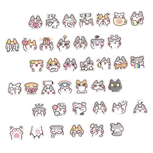 Uonlytech 40stücke Lustiges Katzen Katzen Aufkleber Lustige Katze Aufkleber Journal Sticker Planer Sticker Klebendes Kätzchen Ornament Scrapbook DIY von Uonlytech