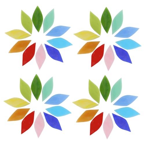 Uonlytech 42 Stück Teiliges Bunte Glasstücke für Diy Bastelarbeiten Blattform Mosaik für Fotorahmen Blumentöpfe und Kreative Dekorationen Uonlytech 42 Stück Teiliges Bunte Glasstücke für Diy Bastelarbeiten Blattform Mosaik für Fotorahmen Blumentöpfe und Kreative Dekorationen von Uonlytech
