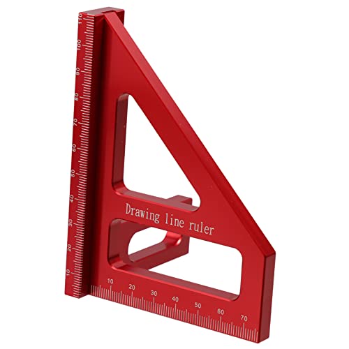 Uonlytech 45 90 Strichzeichnungslineal Winkelmesslineal Winkelmesswerkzeug Holzbearbeitungsmesswerkzeuge Dreieckslineal Holzbearbeitungsschiebelineal Für Ingenieure von Uonlytech