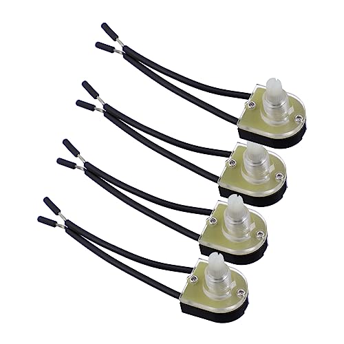 Uonlytech 4Stücke Wandlampenschalter Drehschalter mit Robuste und Langlebige Lichtdimmer für Deckenlampen Einfache Installation für Haushaltsgeräte Uonlytech 4Stücke Wandlampenschalter Drehschalter mit Robuste und Langlebige Lichtdimmer für Deckenlampen Einfache Installation für Haushaltsgeräte von Uonlytech