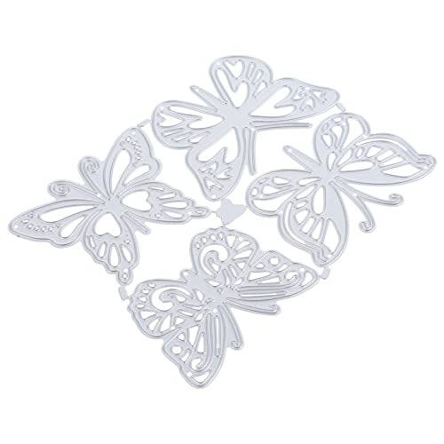 Uonlytech 4stücke Metall-stanzformen Schmetterling-Form DIY-bastel-Schablone Carbon-Stahl-kreativ-Schneide-schablonen Für Scrapbooking Albumdekor Fotorahmen von Uonlytech