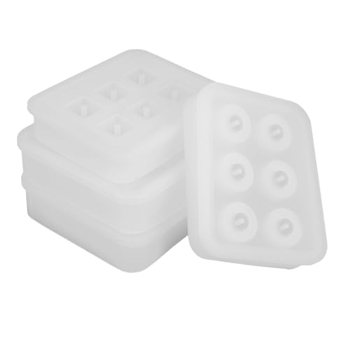 Uonlytech 4stücke Silikon Kugelform Mit Quadratischer Kopfform Für Harz Schmuckperlen Und Edelsteine Silikonform Für DIY-schmuckherstellung Und Dekoration von Uonlytech