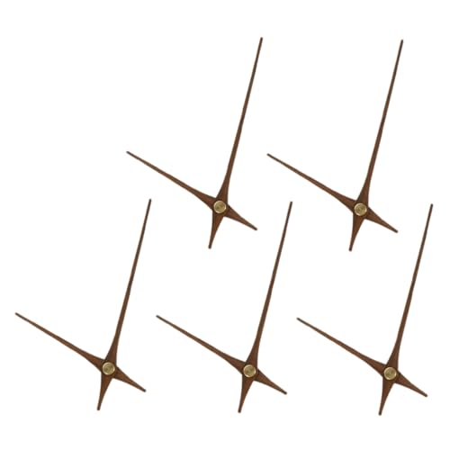 Uonlytech 5 Sätze Teiliges Holz Uhrzeiger Ersatzset mit Kreuzstichmuster DIY Zeiger für Wanduhren Kreative Dekoration für Zuhause Büro und Bastelprojekte Vielseitig Einsetzbar von Uonlytech