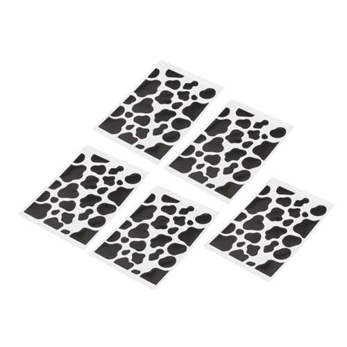 Uonlytech 5 Stück Kuhstreifen Aufkleber Dekorative PVC Sticker für Scrapbooking Computer und Handy Niedliche Muster für Selbstgemacht Dekorationen von Uonlytech