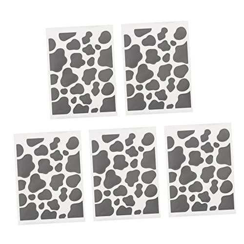 Uonlytech 5 Stück Aufkleber Zeug mit Kuhdruck slico bastelzeug trauzeugengeschenke deranruf die bescherung das fitzek briefumschläge Scrapbook-Sticker selber machen PVC Weiß von Uonlytech
