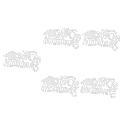 Uonlytech 5 Stück Bachelor Hut Messer Formenbau Präge Und Stanzformen Bastelstanzformen Karten Grußstanzformen DIY Scrapbook Abschlussfeier Wunsch Echo von Uonlytech