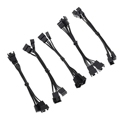 Uonlytech 5 Stück Pin Lüfter Splitter Kabel Pc CPU Verlängerungskabel für Computer Gehäuse Mehrfachanschluss für Lüfter mit Optimierter Kabelführung Uonlytech 5 Stück Pin Lüfter Splitter Kabel Pc CPU Verlängerungskabel für Computer Gehäuse Mehrfachanschluss für Lüfter mit Optimierter Kabelführung von Uonlytech