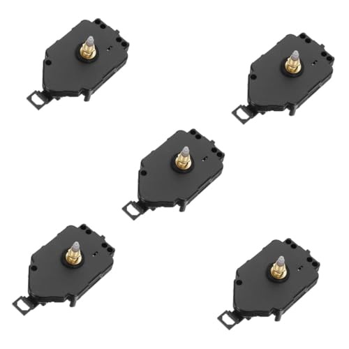 Uonlytech 5 Stück Präzises Langlebiges Quarzuhrwerk für Wanduhrreparatur DIY Ersatzteil mit Links-rechts Schwing-scan-Technologie Langer Stab von Uonlytech