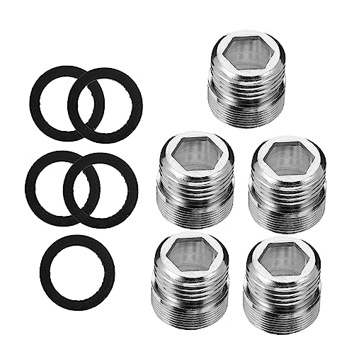 Uonlytech 5 Stück Teiliges Kupfer Adapter für Wasserhahnanschlüsse für Küchenspülen und Gartenschläuche Robust und Tragbar Erleichtert die Wasserzufuhr von Uonlytech