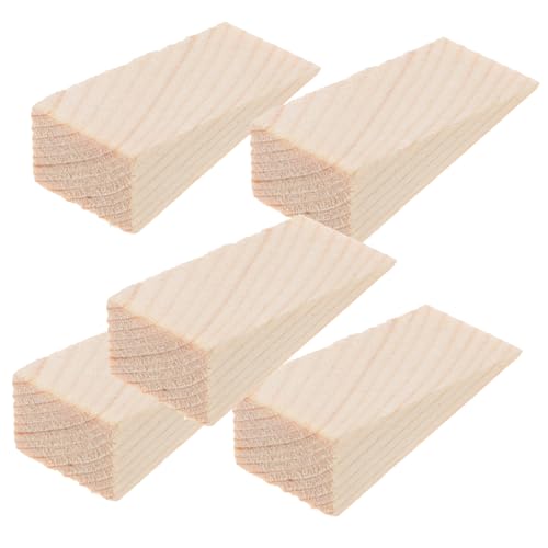 Uonlytech 5 Stück Teiliges Türstopper aus Robustem Holz Rutschfeste Dreieckskeile für Teppich Holz Fliesen und Schwer Belastbar Sicherer Türhalter für und Kinderschutz im Haushalt von Uonlytech