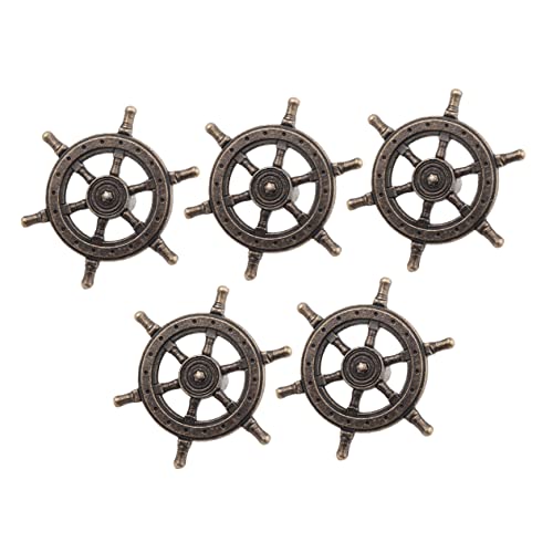 Uonlytech 5 Stück Teiliges Vintage Möbelgriffe Schrankknöpfe mit Einzelner Bohrung Retro Stil Robuste Türgriffe für Kleiderschrank Kommode und Küchenschrank von Uonlytech