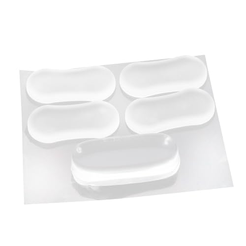 Uonlytech 5 Stück Toilettensitz Dämpfungspads Teilig Transparentes Silikon Rutsch Polster Geräuschdämpfend Komfortabel Toilettensitz Zubehör Stoßabsorbierend Passend für Wc Modelle von Uonlytech