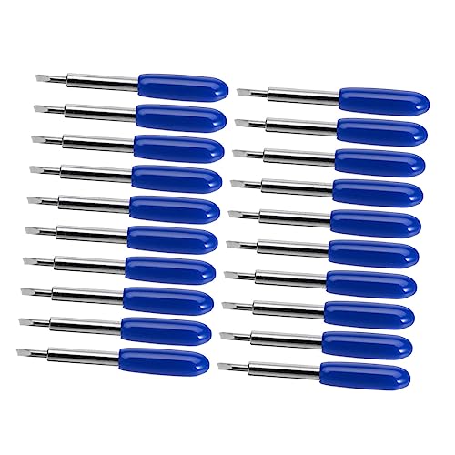 Uonlytech 50 Stück Beschriftungsmesser Klinge Ersatz Vinylschneider Vinylplotter Plotterschneider Wolfram Stahl Blau von Uonlytech