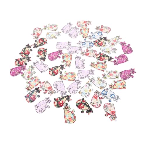 Uonlytech 50 Stück Katzenförmige Holzknöpfe DIY Bastelknöpfe Dekorative Katzentasten für Kleidung Scrapbooking Nähen Handwerk Uonlytech 50 Stück Katzenförmige Holzknöpfe DIY Bastelknöpfe Dekorative Katzentasten für Kleidung Scrapbooking Nähen Handwerk von Uonlytech