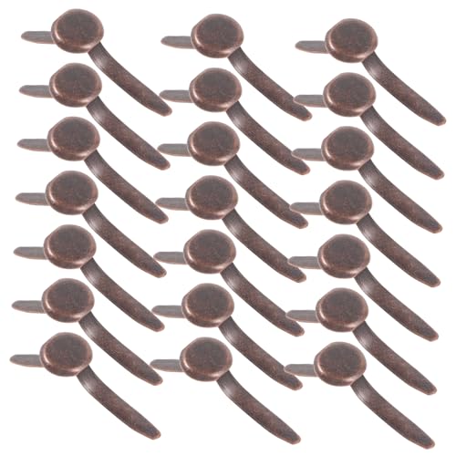 Uonlytech 50 Stück Mini Brads für Scrapbooking Rundkopf Klammern Metall für DIY Handwerk Bastelmaterialien Langlebig und Praktisch für Kreative Projekte von Uonlytech