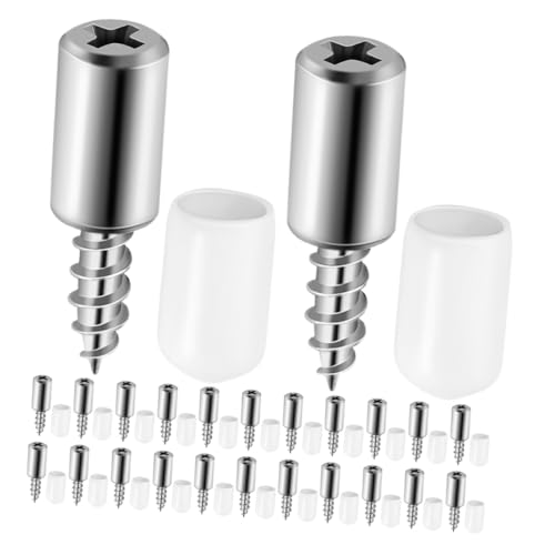 Uonlytech 50 Stück Teiliges Selbstschneidende Schrauben mit Rutschfestem Gummimantel Regalbodenträger für Schränke Stabile Halterungen für Kleiderschränke Bücherregale und Möbel von Uonlytech