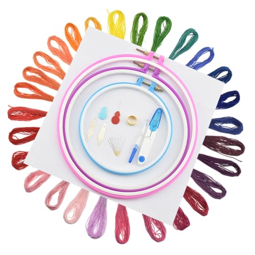 Uonlytech 55 Stück Teiliges Kreuzstich Set mit Stickringen und Farben Garn Diy Stickzubehör für Projekte für Anfänger und Bastel Enthusiasten Zufällige Farben Zufällige Farbe Uonlytech 55 Stück Teiliges Kreuzstich Set mit Stickringen und Farben Garn Diy Stickzubehör für Projekte für Anfänger und Bastel Enthusiasten Zufällige Farben Zufällige Farbe von Uonlytech