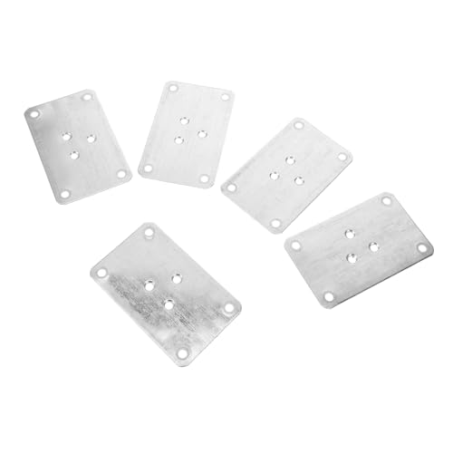 Uonlytech 5 Stück Tischbein Montageplatten Verstellbare Möbelbeinhalterungen Dickem Eisen für Stabile Möbelverbindungen für Sofas Tische und Stühle Installieren und Langlebig von Uonlytech