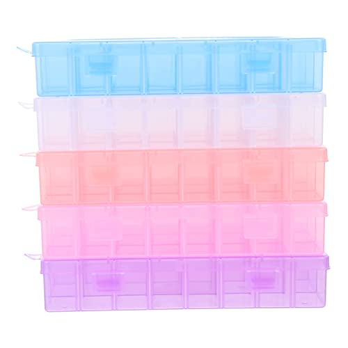 Uonlytech 5stücke Kompakte Aufbewahrungsbox Blau Lila Weiß Rosa Orange Praktische Verstellbare Kunststoff-Organizer Für Schmuck Nageldekoration Und Mehr Für Zuhause Salon Maniküre Uonlytech 5stücke Kompakte Aufbewahrungsbox Blau Lila Weiß Rosa Orange Praktische Verstellbare Kunststoff-Organizer Für Schmuck Nageldekoration Und Mehr Für Zuhause Salon Maniküre von Uonlytech