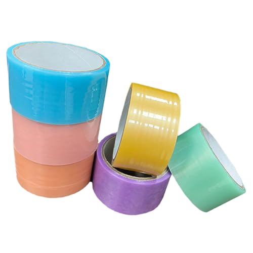 Uonlytech 6 Rollen Klebeband Farbige Sticky Ball DIY Tapes Stressabbau Klebeband Dekompression Breit Farben Entspannende Bastelbänder für Erwachsene von Uonlytech