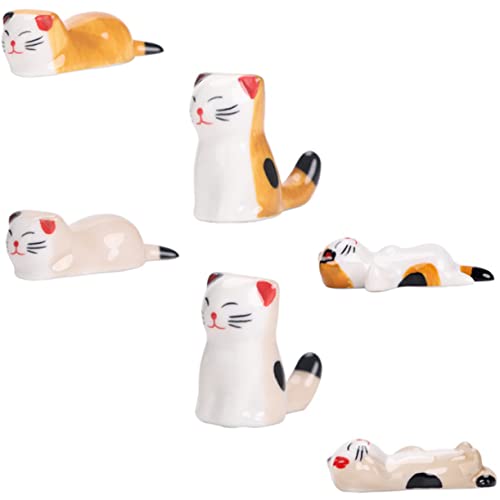 Uonlytech 6 Stück Teiliges Set Katzenförmige Stäbchenhalter Keramik Niedliche Essstäbchenablagen für Zuhause Restaurant und Mehr Praktischer Aufbewahrungsorganizer für Tischdekoration Uonlytech 6 Stück Teiliges Set Katzenförmige Stäbchenhalter Keramik Niedliche Essstäbchenablagen für Zuhause Restaurant und Mehr Praktischer Aufbewahrungsorganizer für Tischdekoration von Uonlytech