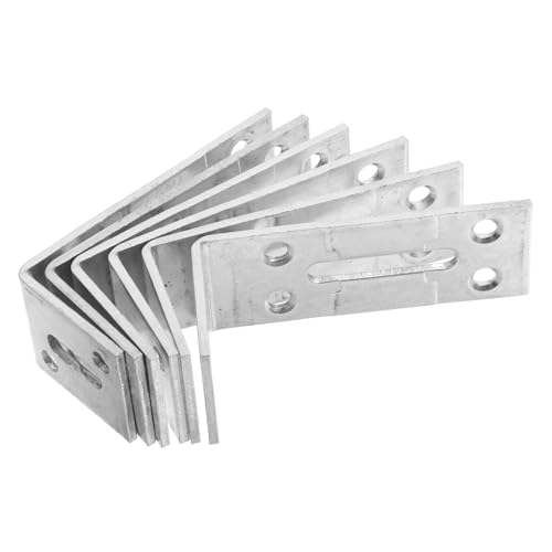 Uonlytech 6 Stück Teiliges Verstellbares Edelstahl Winkel Regalhalter Schwerlast Winkelverbinder mit Langloch für Möbel Ablagen Tische Stühle Inklusive Schrauben Robuste Montagehalterung von Uonlytech