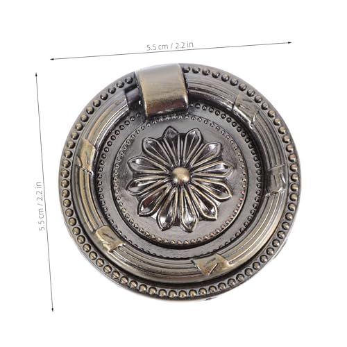 Uonlytech 6 Stück Teiliges Vintage Schrankgriffe aus Zinklegierung mit Floralem Relief Ergonomische Einloch möbelgriffe für Kommoden Kleiderschränke und Küchenschränke Klassisches Design von Uonlytech