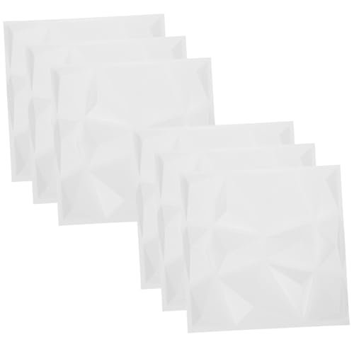 Uonlytech 6 Stück Teiliges Wandpaneele aus Flammschutzhemmendem PVC Selbstklebend Feuchtigkeitsbeständig Dekorative Wandverkleidung für Wohnzimmer und Hotel Leicht zu Reinigen Modernes von Uonlytech