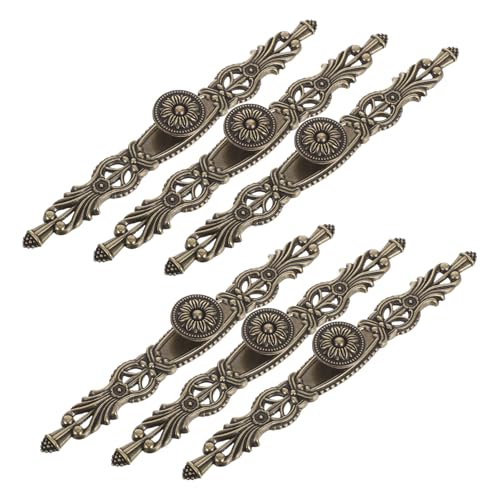 Uonlytech 6 Stück Vintage Möbelgriffe Antikbronze Retro Schrankgriffe Lang für Küchenschränke Kommoden und Kleiderschränke mit Einfacher Pflege und Vielseitiger Anwendung von Uonlytech