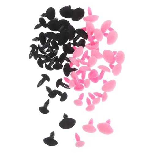 Uonlytech 60stücke Handgefertigte Puppennasen Aus Beflocktem Kunststoff Schwarz-rosa Dreieckige Tiernasen Mit Unterlegscheiben Für DIY-Puppen Stofftiere Puppenherstellung Uonlytech 60stücke Handgefertigte Puppennasen Aus Beflocktem Kunststoff Schwarz-rosa Dreieckige Tiernasen Mit Unterlegscheiben Für DIY-Puppen Stofftiere Puppenherstellung von Uonlytech