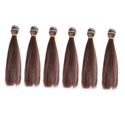 Uonlytech 6 Stück Puppenperücken Selbstgemacht Zubehör Für Puppenherstellung Hochtemperaturdraht Lebensecht Hautfreundlich Für Kreative Bastelprojekte von Uonlytech