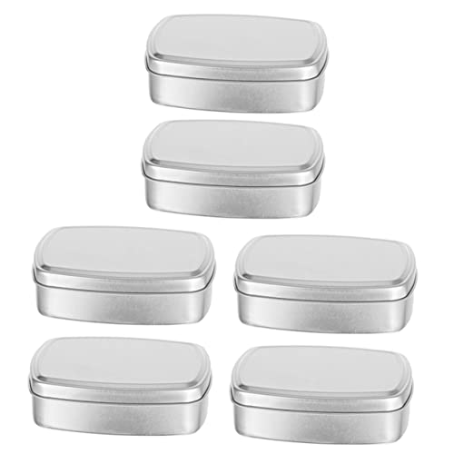 Uonlytech 6stücke Blechdosen Mit Deckel Aus Aluminium Kleine Aufbewahrungsboxen Für Haushalt Rechteckige Metall-Container Zur Aufbewahrung Von Süßigkeiten Und Seife Uonlytech 6stücke Blechdosen Mit Deckel Aus Aluminium Kleine Aufbewahrungsboxen Für Haushalt Rechteckige Metall-Container Zur Aufbewahrung Von Süßigkeiten Und Seife von Uonlytech