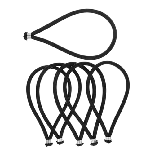 Uonlytech 6Stücke Teiliges Bungee-seilset Elastisches Nylon-Seil für Zelt und Camping Verstellbare für Outdoor-aktivitäten Robust und Sicher Schwarz von Uonlytech
