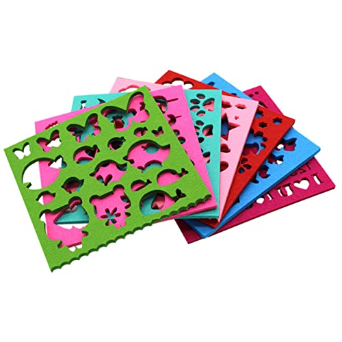 Uonlytech 7stücke Nadelfilzform Schablone Stickform DIY Filz Vorlage Filzform Für Basteln Stickerei Gestaltung Weichfilz Werkzeug Für Anfänger Und Profis von Uonlytech