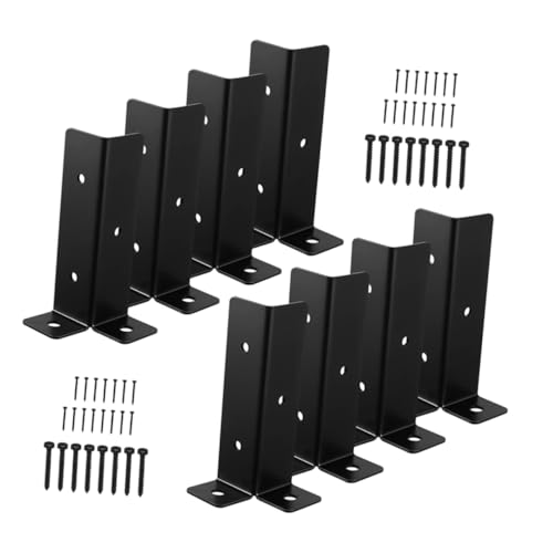 Uonlytech 8 Sätze Teiliges Robuster Metall-zaunpfostenhalter Pfostenstütze aus Wetterfestem Eisen für Pergola Terrasse und Pavillon Rutschfeste Basis mit Zuverlässiger Stabilität Uonlytech 8 Sätze Teiliges Robuster Metall-zaunpfostenhalter Pfostenstütze aus Wetterfestem Eisen für Pergola Terrasse und Pavillon Rutschfeste Basis mit Zuverlässiger Stabilität von Uonlytech
