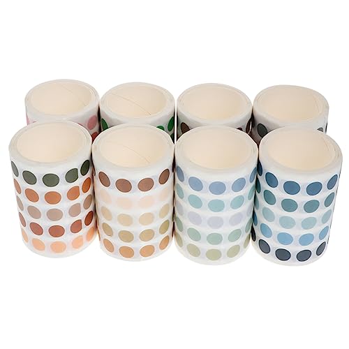 Uonlytech 8 Stück Rundpunkt Serie Washi Tape Diy Papierbänder für Scrapbooking Bunte Dots Aufkleber für Kreative Dekorationen Uonlytech 8 Stück Rundpunkt Serie Washi Tape Diy Papierbänder für Scrapbooking Bunte Dots Aufkleber für Kreative Dekorationen von Uonlytech