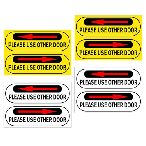 Uonlytech 8 Stück Selbstklebendes Geschäftsschild Türschild Hängendes Büroschild Aufkleber Geschäftspfeilschild Bürotürschild Selbstklebendes Türschild Für Büro von Uonlytech