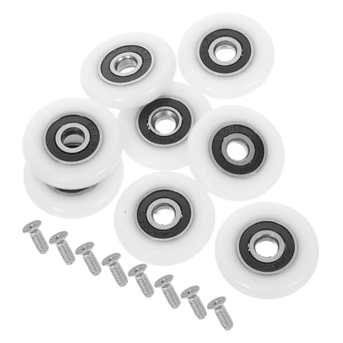 Uonlytech 8 Stück Teiliges Duschrollerset Durchmesser Präzise Metallrollen mit Schrauben Leise Feuchtigkeitsresistent Kompatibel für Reibungsloses Gleiten von Schiebetüren im Badezimmer von Uonlytech