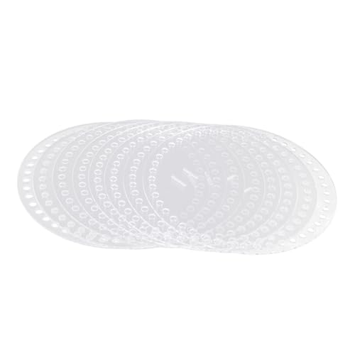 Uonlytech 8 Stück Teiliges Transparentes Acrylrundplatten mit Löchern Langlebige DIY Handtaschen Front und Rückwände Stilvolle Einzigartige Form für Handgefertigte Taschen Geeignet zum von Uonlytech
