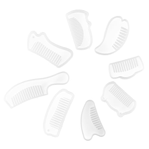 Uonlytech 8Stücke Teiliges Silikonform für DIY Kämme Halbsch Transparente Epoxidharz Gießform Hohe Verschleißfestigkeit für Kreative Bastelprojekte und Uonlytech 8Stücke Teiliges Silikonform für DIY Kämme Halbsch Transparente Epoxidharz Gießform Hohe Verschleißfestigkeit für Kreative Bastelprojekte und von Uonlytech