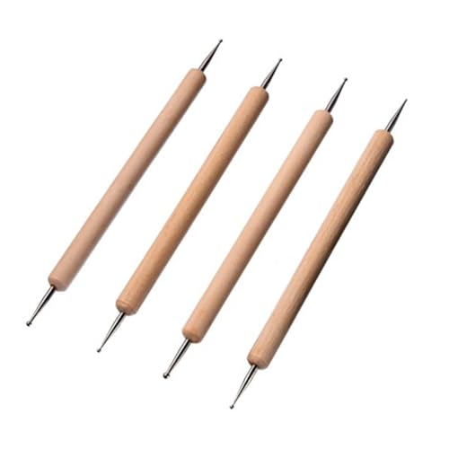 Uonlytech 9stücke Modellierwerkzeuge Zum Bildhauen Und Schnitzen Set Mit Kugeln Aus Edelstahl Gummigriff Und Holzgriff Für Bastelprojekte von Uonlytech