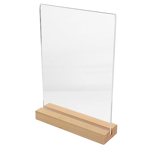 Uonlytech Acryl Aufsteller T Form mit Holzsockel Transparenter Menühalter Vertikal Leichter Tischkartenhalter für Restaurant Bar Events Langlebig Sichtbar Vielseitig Einsetzbar Uonlytech Acryl Aufsteller T Form mit Holzsockel Transparenter Menühalter Vertikal Leichter Tischkartenhalter für Restaurant Bar Events Langlebig Sichtbar Vielseitig Einsetzbar von Uonlytech