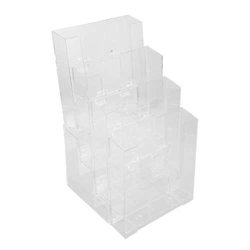 Uonlytech Acryl Broschürenhalter Zeitschriftenständer Dokumentenhalter Literatur-Organizer Schreibtisch Organizer Broschürenhalter Zeitschriftenhalter von Uonlytech