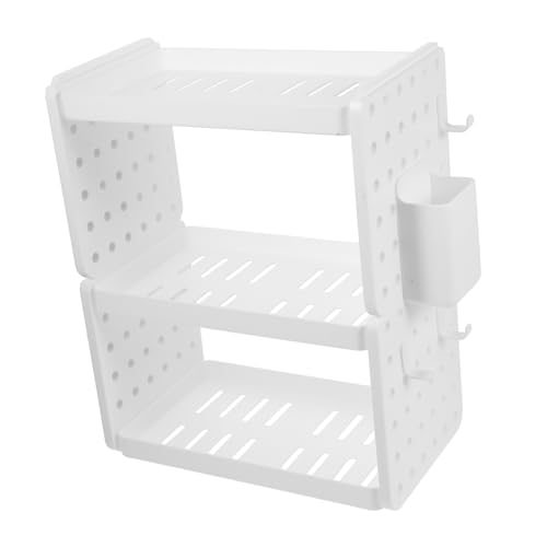 Uonlytech Aktenhalter Weißes Lagiges Desktop Bücherregal Eleganter Buch Organizer Vertikaler Zeitschriftenständer für Büro und Zuhause Dekorativer Briefhalter mit Großer Kapazität von Uonlytech
